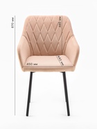 УЦЕНКА Стул «Либерти», Велюр кофейный/Черный - Фото 2