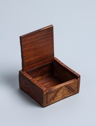 УЦЕНКА Шкатулка резная "Цветок" дерево соно,10х10х5 см - Фото 4