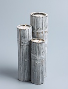 УЦЕНКА Свеча в бамбуке тройная, 15×13×30 см, 100 мл, цв. серый - Фото 2