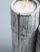 УЦЕНКА Свеча в бамбуке тройная, 15×13×30 см, 100 мл, цв. серый - Фото 4