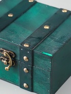 УЦЕНКА Шкатулка дерево сундучок «Алиенора» с заклёпками, плоская, зелёный 15×11.5×7.5 см 10985551