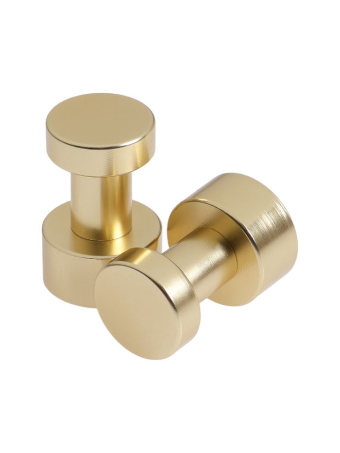 Крючки мебельные CAPPIO TKd=033, однорожковый, цвет матовое золото, набор 2 шт.