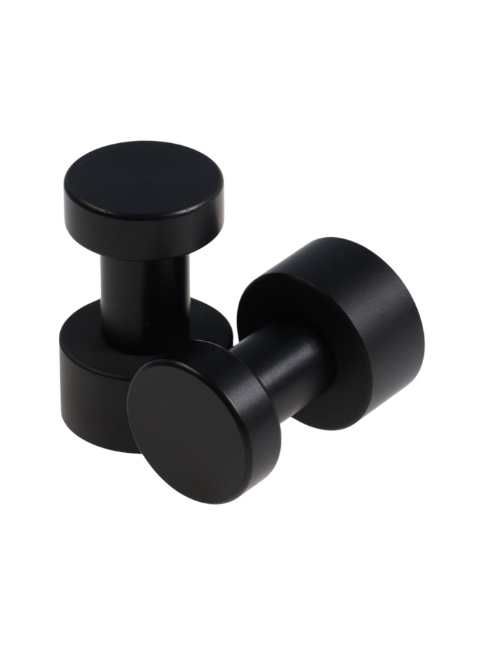 Крючки мебельные CAPPIO TKd=033, однорожковый, чёрные, набор 2 шт.