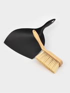 Щётка с совком Доляна Meli, бамбуковая ручка, 37×24 см, чёрная - Фото 3