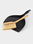 Щётка с совком Доляна Meli, бамбуковая ручка, 37×24 см, чёрная - Фото 4