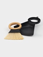 Щётка с совком Доляна Meli, бамбуковая ручка, 21.5×16.5 см, чёрная - Фото 4