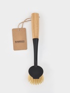 Щётка для посуды Доляна Meli, бамбуковая ручка, 25.5 см, чёрная - Фото 5