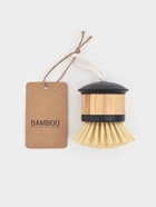 Щётка для посуды Доляна Meli, бамбуковая ручка, 7 см, чёрная - Фото 5