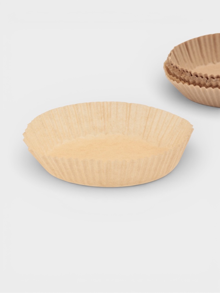 Форма для запекания и аэрогриля Доляна, набор 100 шт., пергамент, d=16 см, бежевая - Фото 1