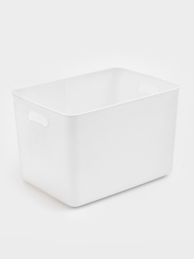 Контейнер для хранения с ручками LaDо́m «Натурэль», 36×25×24.5 см, белый  (артикул 10981356)  большой выбор товаров оптом и в розницу по низким ценам с доставкой