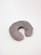 Подушка для путешествий бархатная «Время путешествий», серая, 28×30×9 см - фото 809461069