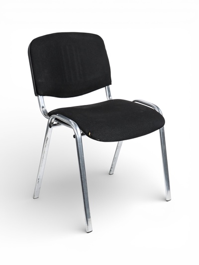 УЦЕНКА Стул «ИЗО», каркас краска хорм, обивка ткань чёрная