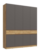 УЦЕНКА Шкаф четырехстворчатый Роджина, 1998х520х2400, Дуб крафт/Графит - Фото 1