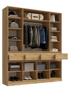 УЦЕНКА Шкаф четырехстворчатый Роджина, 1998х520х2400, Дуб крафт/Графит - Фото 2