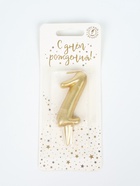 УЦЕНКА Свеча для торта цифра "Золотая", 5.5 см, цифра "1" 10985797