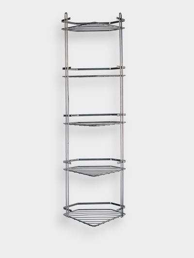 УЦЕНКА Полка угловая, 5-ти ярусная «Modern», 20×28×87 см, цвет хром