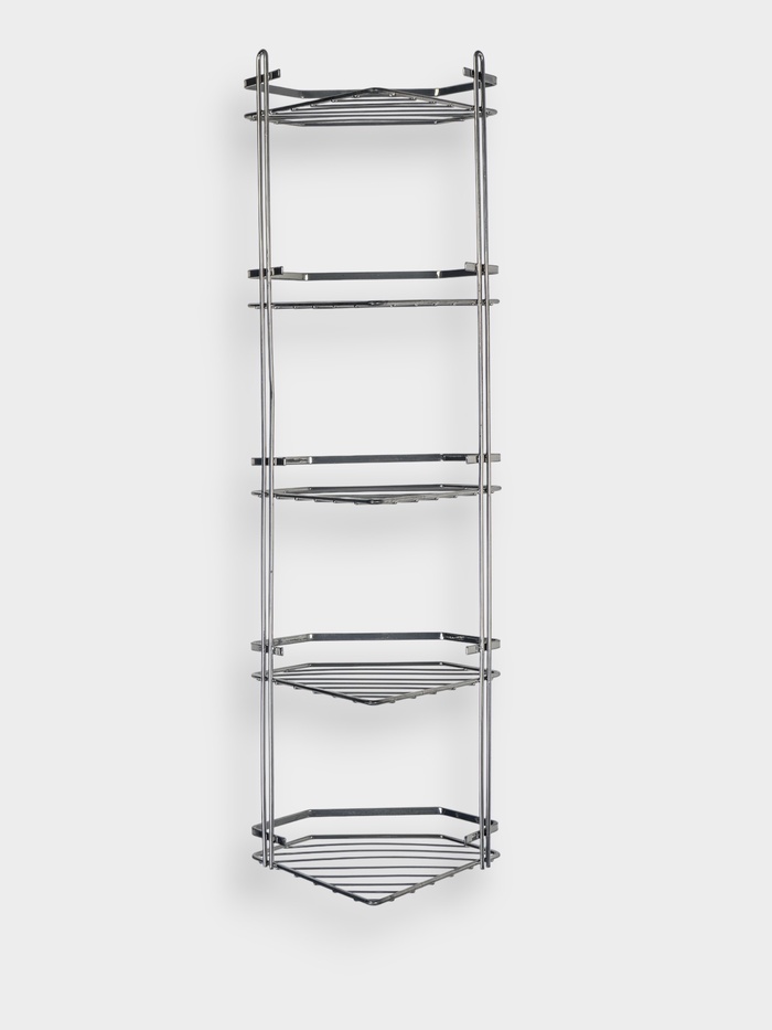 УЦЕНКА Полка угловая, 5-ти ярусная «Modern», 20×28×87 см, цвет хром - Фото 1