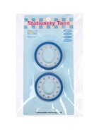 УЦЕНКА Набор текстовыделительной клейкой ленты, 2 штуки. 75 мм ×10 м, синяя, отклеиваемая 10985832