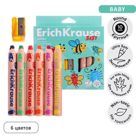 {{photo.Alt || photo.Description || 'УЦЕНКА Карандаши 6цв ErichKrause Baby Jumbo круглые точилка с подвесом дерево'}}