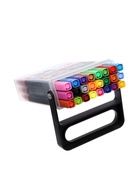 УЦЕНКА Набор профессиональных маркеров, 24 цвета, двусторонние, в пластиковом пенале с ручкой 10985835