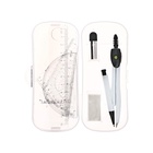 УЦЕНКА Циркуль металл 120 мм в пластик пенале +авт.карандаш+грифели+ластик+линейка+2угольн+транспорт - Фото 3