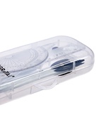 УЦЕНКА Циркуль металл 120 мм в пластик пенале +авт.карандаш+грифели+ластик+линейка+2угольн+транспорт - Фото 2