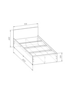 УЦЕНКА Кровать Лора 900×2000, Кашемир - Фото 3