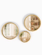 Зеркала настенные, 3 шт., d=13/15, d=20.5/22.8, золотистые  (артикул 10980038)  большой выбор товаров оптом и в розницу по низким ценам с доставкой