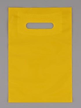 Пакет полиэтиленовый с вырубной ручкой, жёлтый 20 х 30 см, 70 мкм (комплект 50 шт)