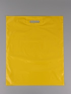 Пакет полиэтиленовый с вырубной ручкой, жёлтый 50х60 см, 70 мкм (комплект 50 шт) - фото 68182663