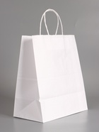 Пакет бумажный подарочный, « 8 марта! Тюльпан», белый, 24?14?28 см (комплект 2 шт) - фото 68182682