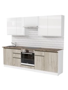 Кухонный гарнитур прямой «Антика Базис», 2400 мм, цвет бежевый/белый - Фото 2