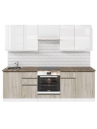 Кухонный гарнитур прямой «Антика Базис», 2400 мм, цвет бежевый/белый - Фото 5