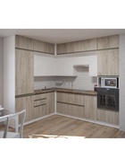 Кухонный гарнитур угловой «Антика гранд прайм», 2100×2700 мм, цвет бежевый/белый 10986007