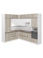 Кухонный гарнитур угловой «Антика гранд прайм», 2100×2700 мм, цвет бежевый/белый - Фото 2