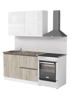 Кухонный гарнитур прямой «Антика лайт», 1200 мм, цвет бежевый/белый - Фото 2