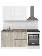 Кухонный гарнитур прямой «Антика лайт», 1200 мм, цвет бежевый/белый - Фото 5