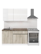 Кухонный гарнитур прямой «Антика медиум 2», 1400 мм, цвет бежевый/белый - Фото 5