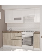 Кухонный гарнитур прямой «Антика ультра», 2000 мм, цвет бежевый/белый 10986015