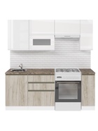 Кухонный гарнитур прямой «Антика ультра», 2000 мм, цвет бежевый/белый 10986015