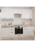 Кухонный гарнитур прямой «Жасмин Базис», 2400 мм, цвет белый/бежевый 10986017