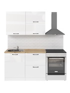 Кухонный гарнитур прямой «Жасмин лайт», 1200 мм, цвет белый/бежевый  (артикул 10986019)  большой выбор товаров оптом и в розницу по низким ценам с доставкой