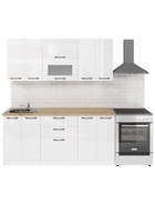 Кухонный гарнитур прямой «Жасмин макси 2», 1800 мм, цвет белый/бежевый  (артикул 10986021)  большой выбор товаров оптом и в розницу по низким ценам с доставкой