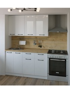 Кухонный гарнитур прямой «Жасмин медиум 2», 1400 мм, цвет белый/бежевый  (артикул 10986023)  большой выбор товаров оптом и в розницу по низким ценам с доставкой