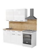 Кухонный гарнитур прямой «Жасмин медиум 2», 1400 мм, цвет белый/бежевый - Фото 2