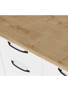 Кухонный гарнитур прямой «Жасмин медиум 2», 1400 мм, цвет белый/бежевый  (артикул 10986023)  большой выбор товаров оптом и в розницу по низким ценам с доставкой