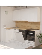 Кухонный гарнитур угловой «Жасмин прайм», 1100×2000 мм, цвет белый/бежевый  (артикул 10986024)  большой выбор товаров оптом и в розницу по низким ценам с доставкой