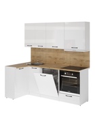 Кухонный гарнитур угловой «Жасмин прайм», 1100×2000 мм, цвет белый/бежевый  (артикул 10986024)  большой выбор товаров оптом и в розницу по низким ценам с доставкой