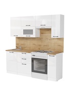 Кухонный гарнитур прямой «Жасмин ультра», 2000 мм, цвет белый/бежевый - Фото 2