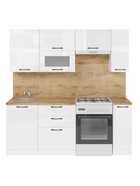 Кухонный гарнитур прямой «Жасмин ультра», 2000 мм, цвет белый/бежевый  (артикул 10986026)  большой выбор товаров оптом и в розницу по низким ценам с доставкой